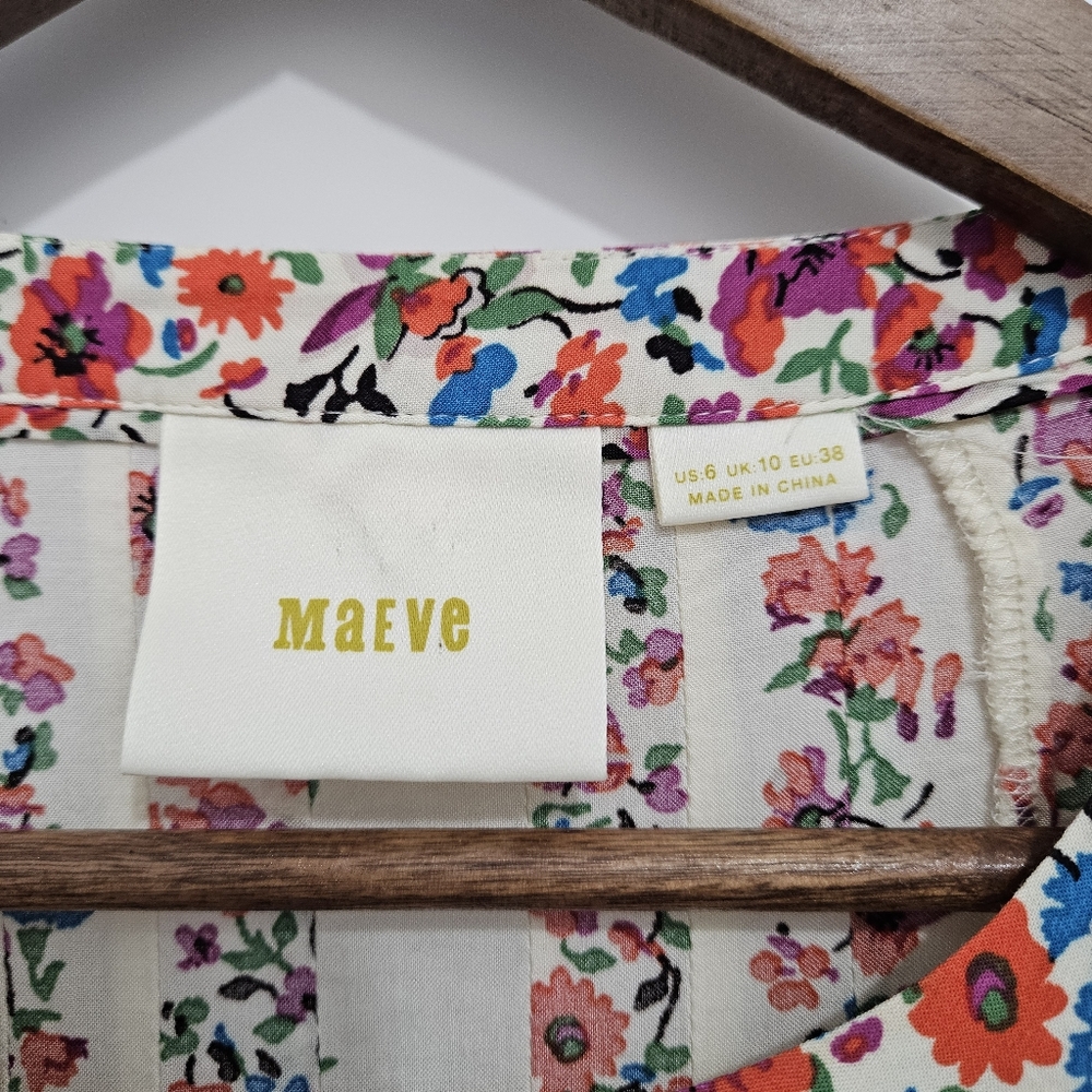 Anthropologie Maeve Hiver Floral Blouse - Picture 2 of 7
